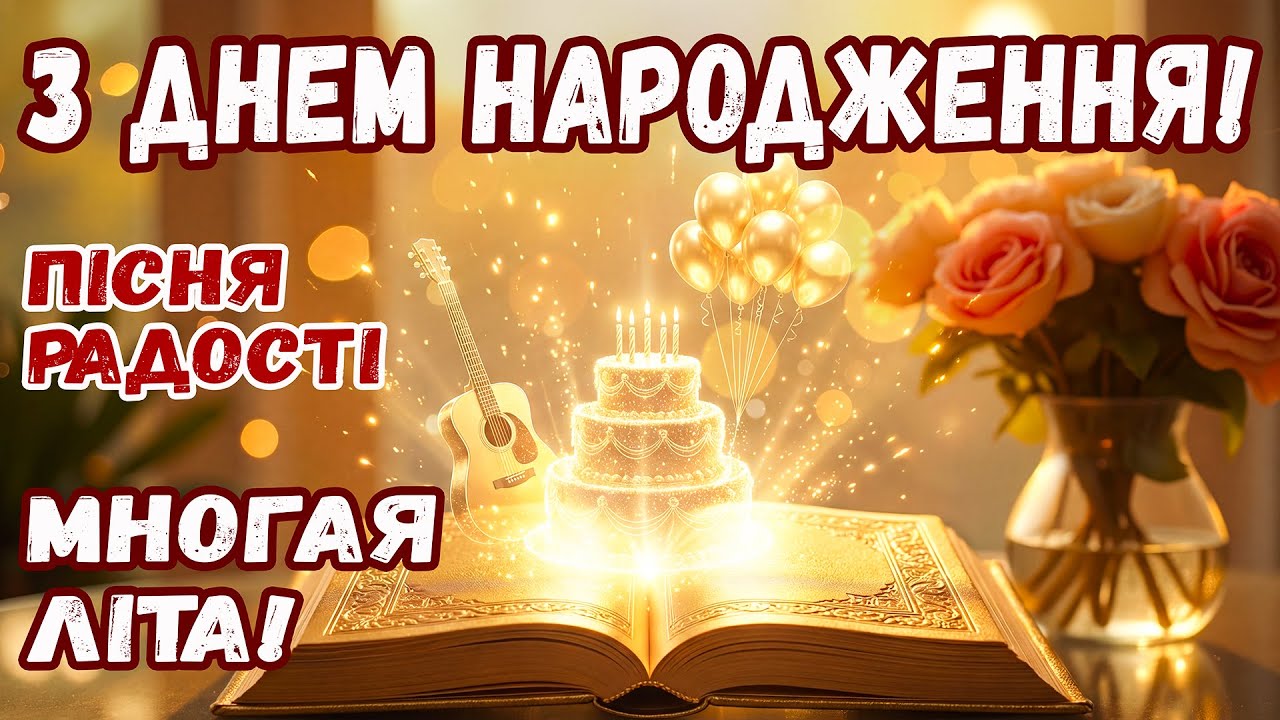 Неймовірно красиве привітання з ДНЕМ НАРОДЖЕННЯ! Пісня Радості в святковий день!