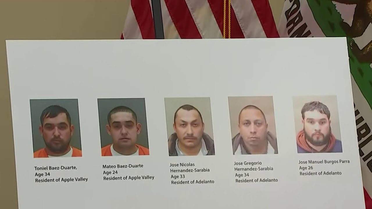 5 men arrested in connection with 6 found dead in El Mirage desert