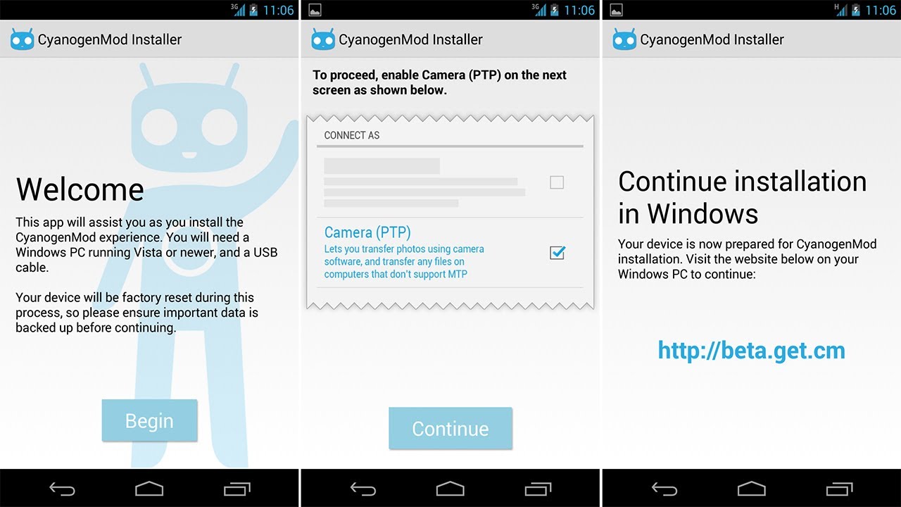 CYANOGENMOD INSTALLER - WALKTHROUGH