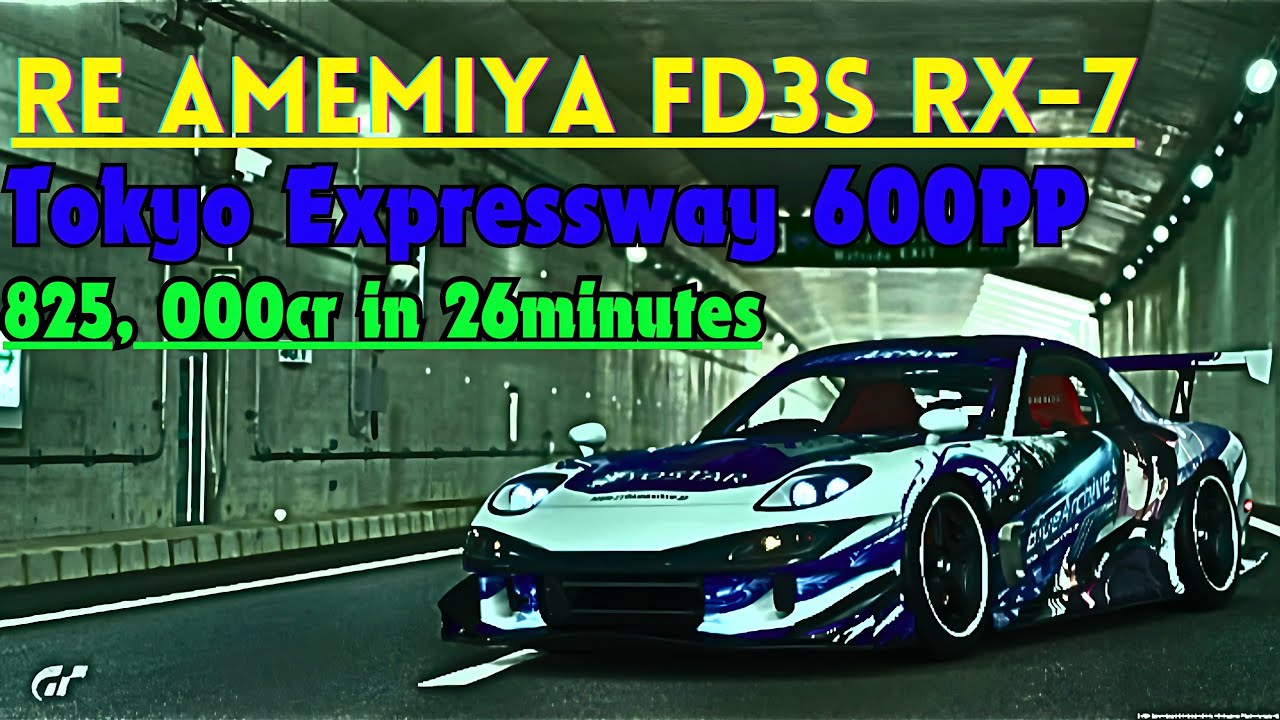 GT7|RE Amemiya FD3S RX-7|WTC 600PP|Tokyo expressway|1.59