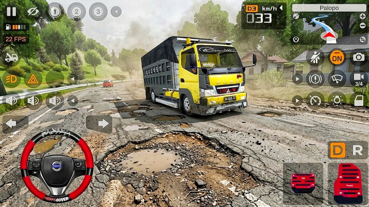 Truk Oleng Canter Dump Perjalanan Bawa Pasir Dari Sungai l Mod Bus Simulator Indonesia
