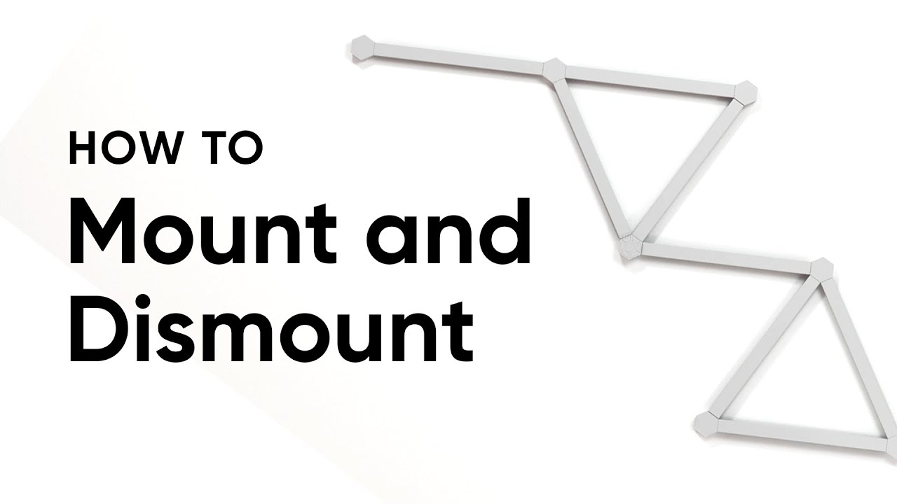 How to Mount and Dismount Nanoleaf Lines 60 Degrees | Nanoleaf