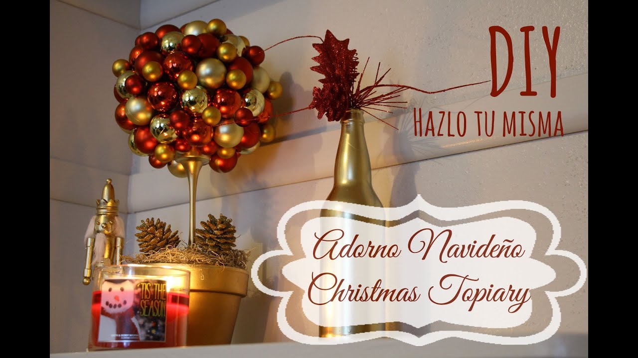 DIY Hazlo tu misma Christmas Topiary, Adorno navideño