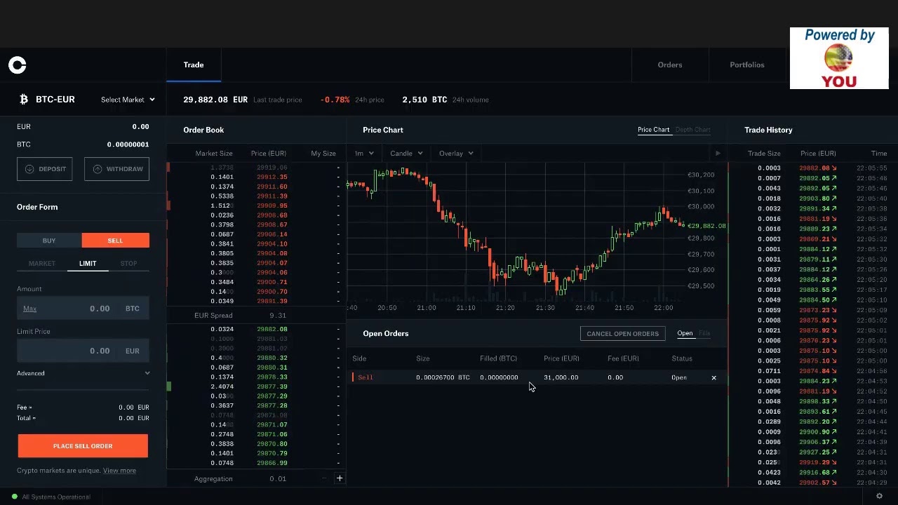 Sesi&oacute;n en Coinbase PRO para novatos, novatos, novatos ...