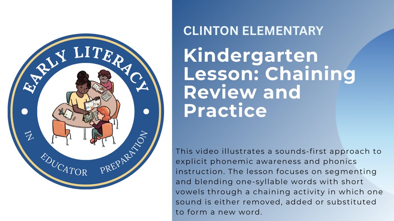 Clinton Elementary – Kindergarten Lesson: Chaining Review and Practice