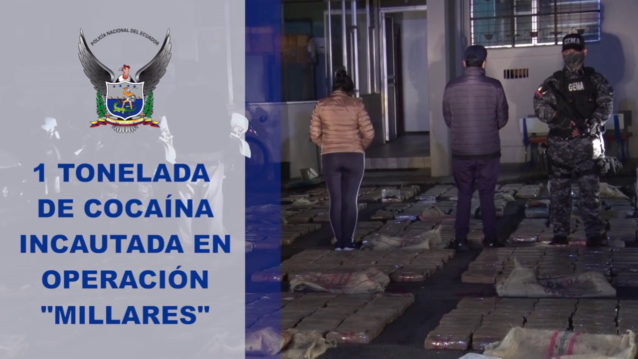 1 TONELADA DE COCAÍNA INCAUTADA EN OPERACIÓN 