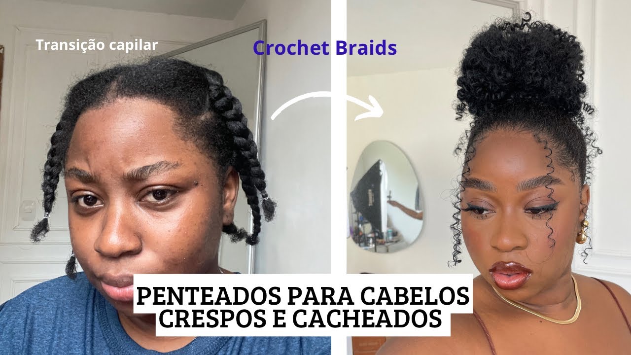 PENTEADOS PARA CABELOS CRESPOS/ PASSO A PASSO #curlyhair #penteados #crespas #transiçãocapilar
