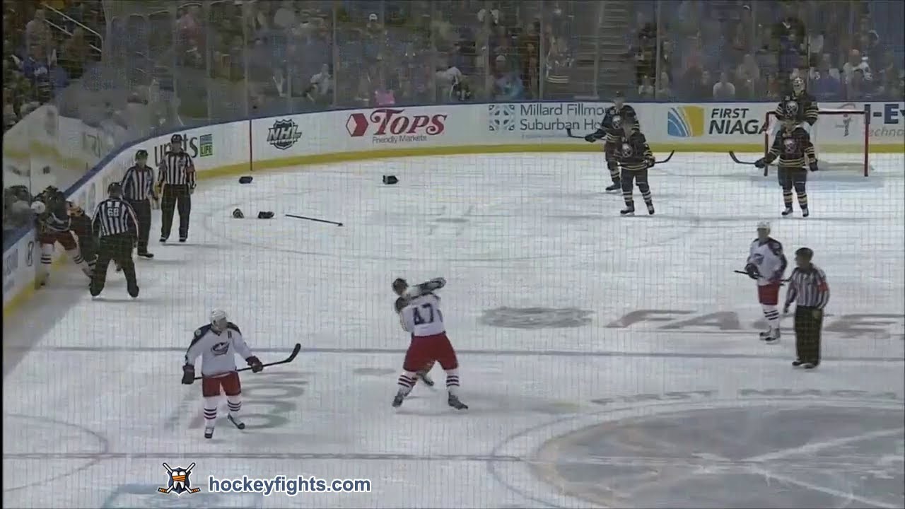 Dalton Prout vs Cody McCormick & Jared Boll vs Patrick Kaleta Oct 10, 2013