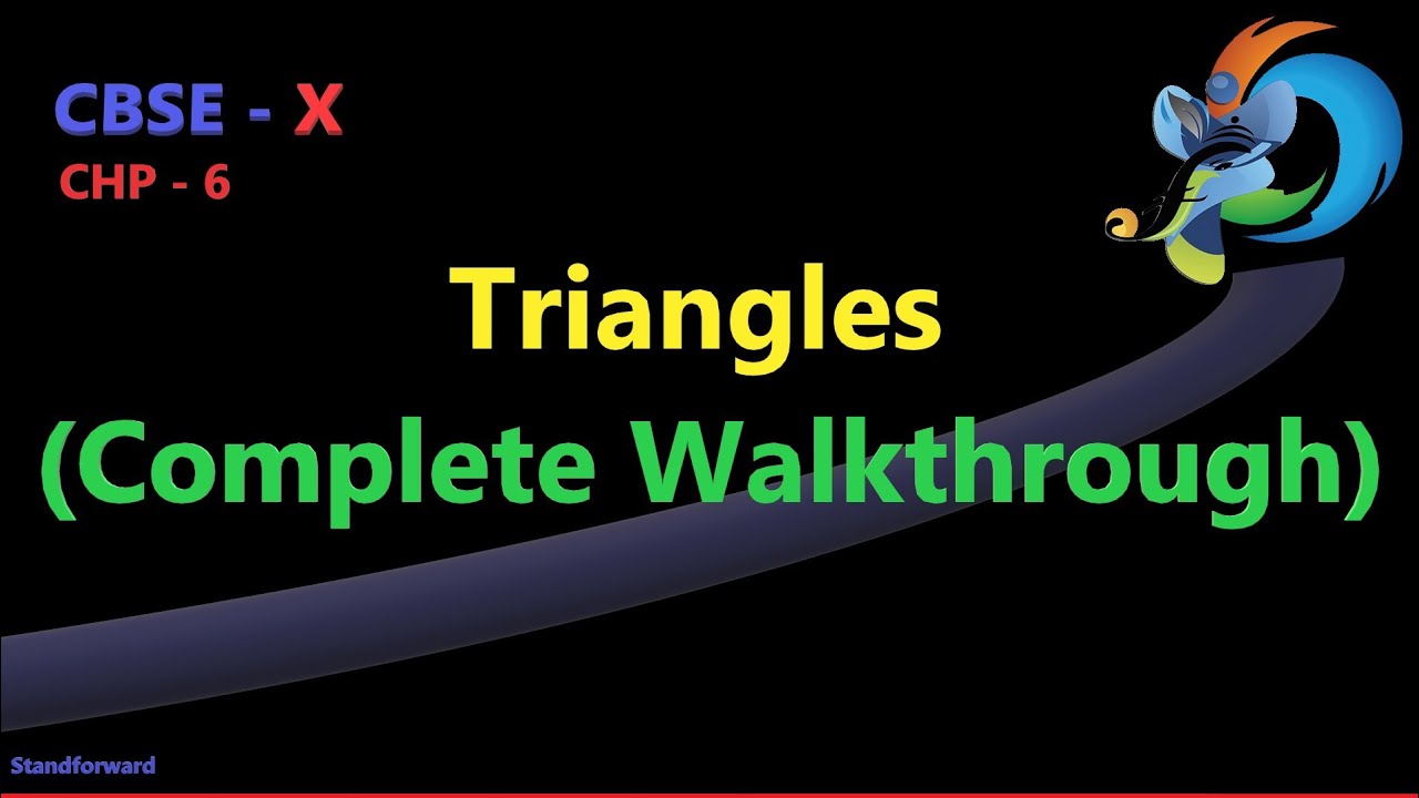 CBSE X TRIANGLES WALKTHROUGH ALL CONCEPT by the sharma sunny sir standforward.