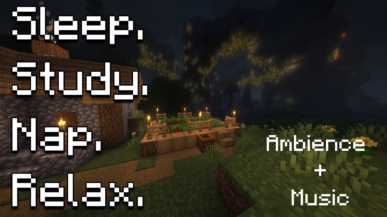 10 Hours of Relaxing in Minecraft...  for Study - Sleep - Nap - Relaxation (Music + Ambience)
