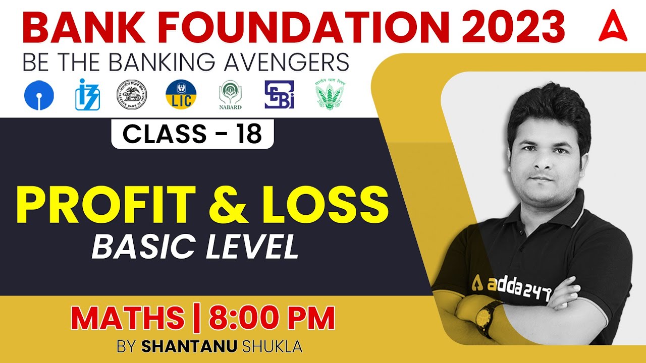 THE BANKING AVENGERS: 2023 Bank Exams | Maths | PROFIT AND LOSS BASIC LEVEL