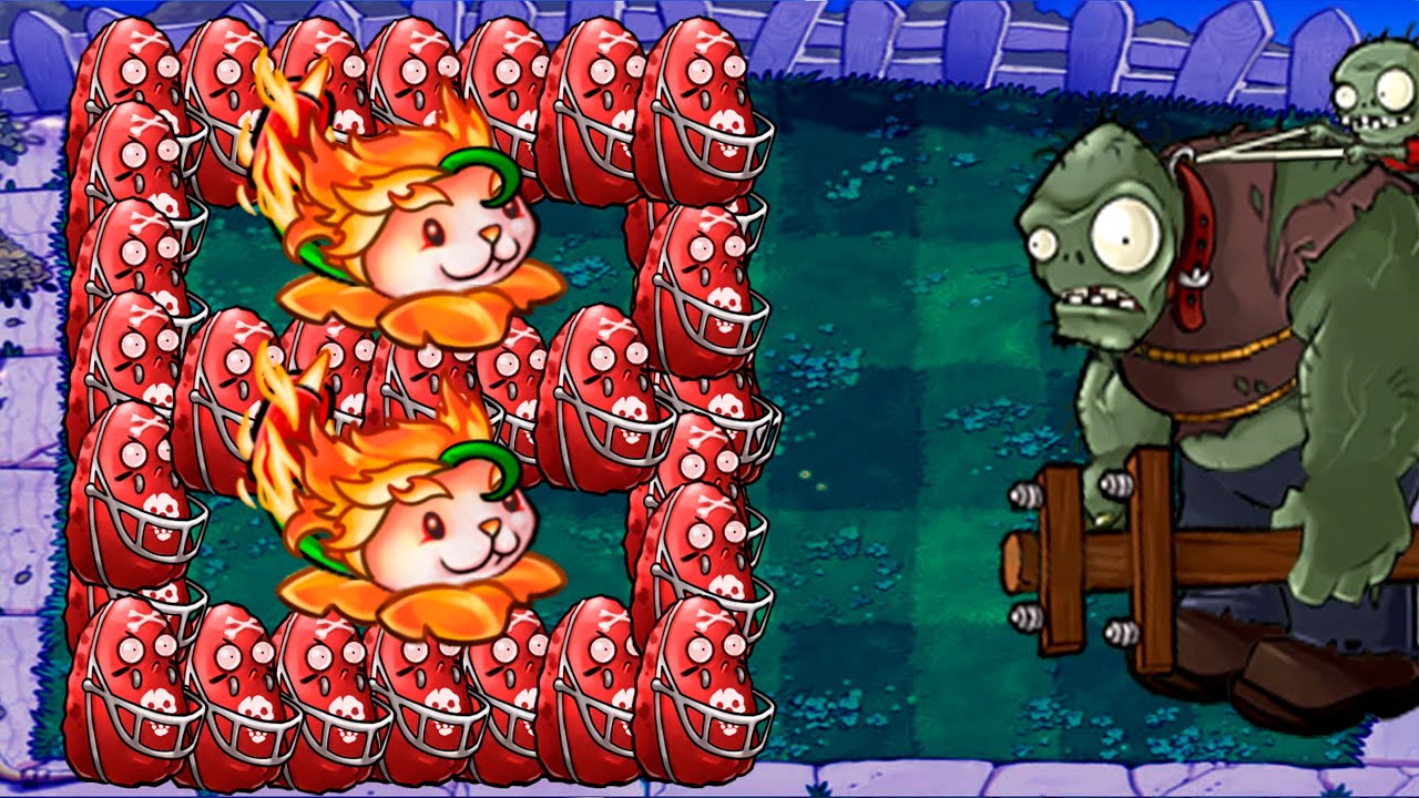 Cola de Gato de Fuego + Nuez  Futbolista Vs Todos los Zombis PVZ