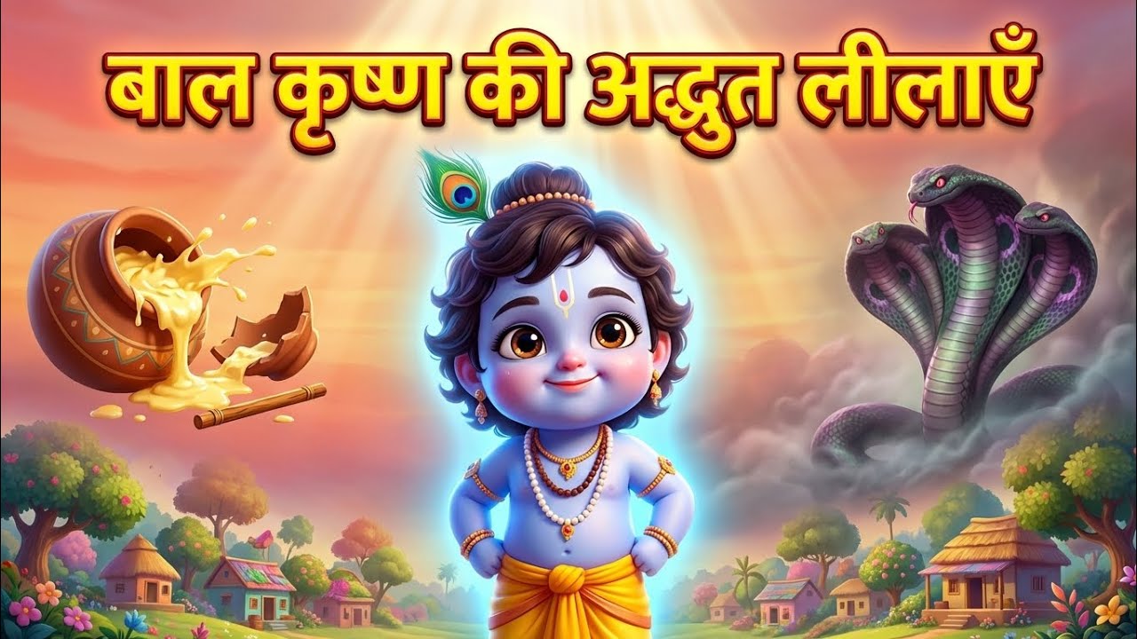 👉 बाल कृष्ण की अद्भुत लीलाएँ | जन्म से कालिया नाग तक की सुंदर कहानी