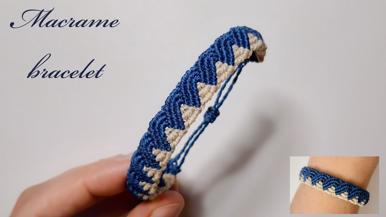 Macrame waves bracelet tutorial | DIY pulseras de hilo | Um pulseira | Clase magistral de macrame