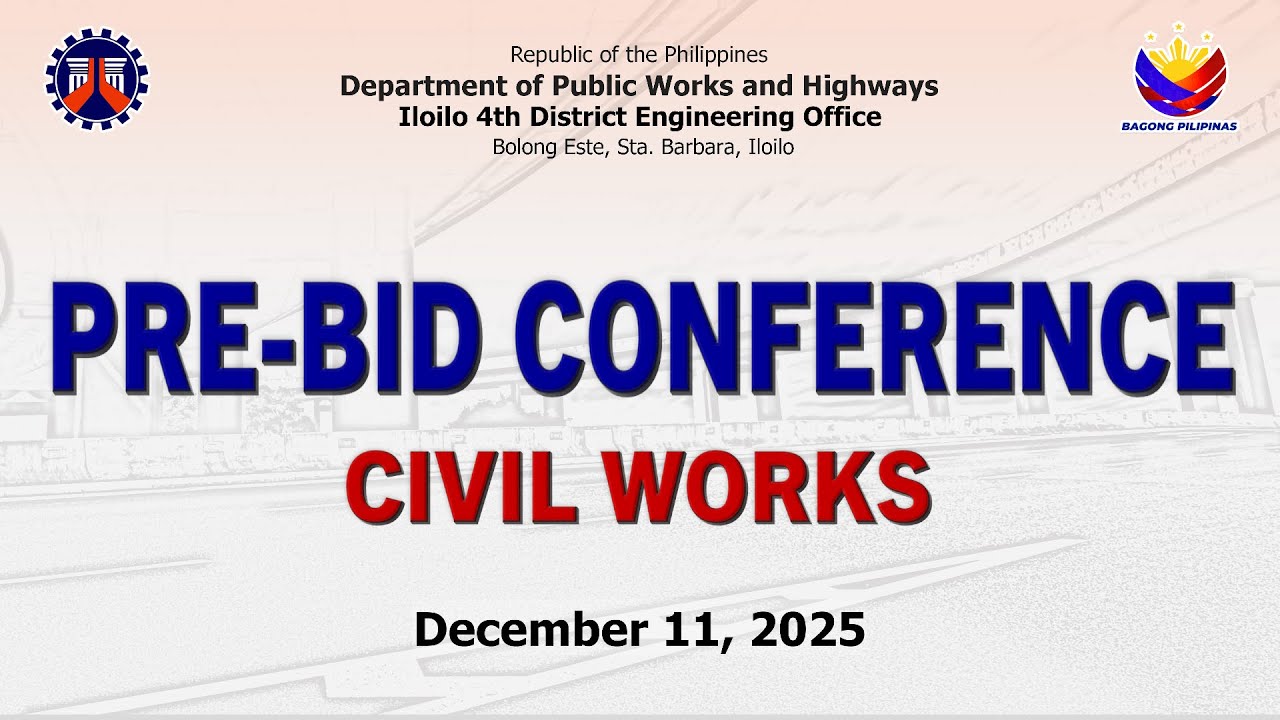 Procurement Livestream for DPWH Iloilo 4th DEO on December 11,  2025