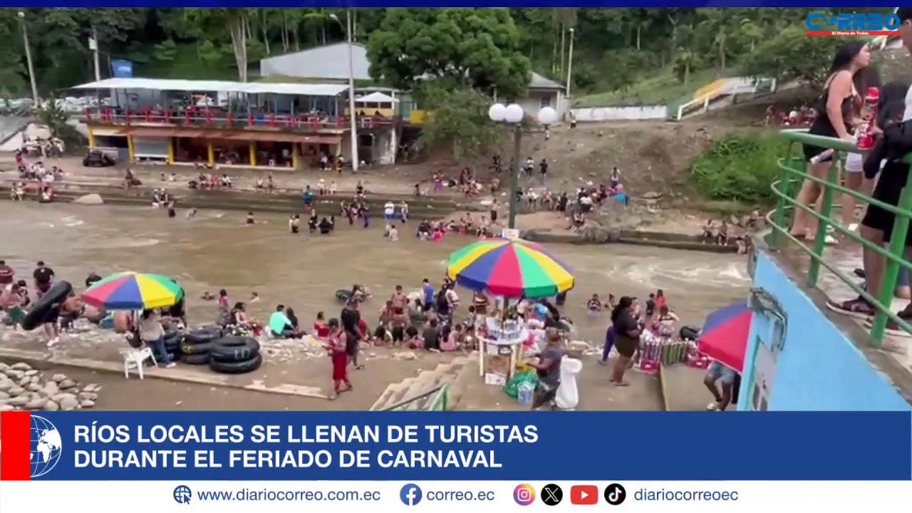 Ríos locales se llenan de turistas durante el feriado de Carnaval