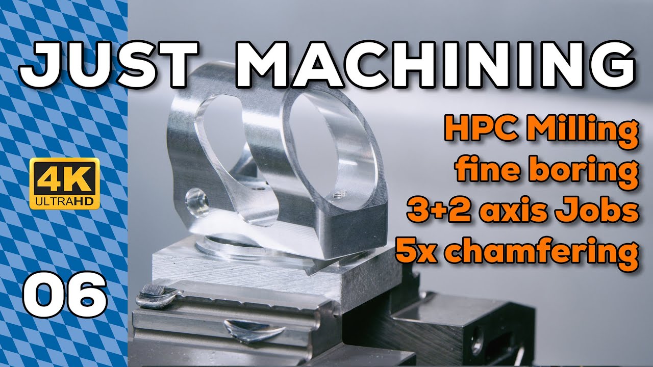 CNC Machining a complete part in one Setup | Hermle C400 | SolidCAM | 5x chamfering