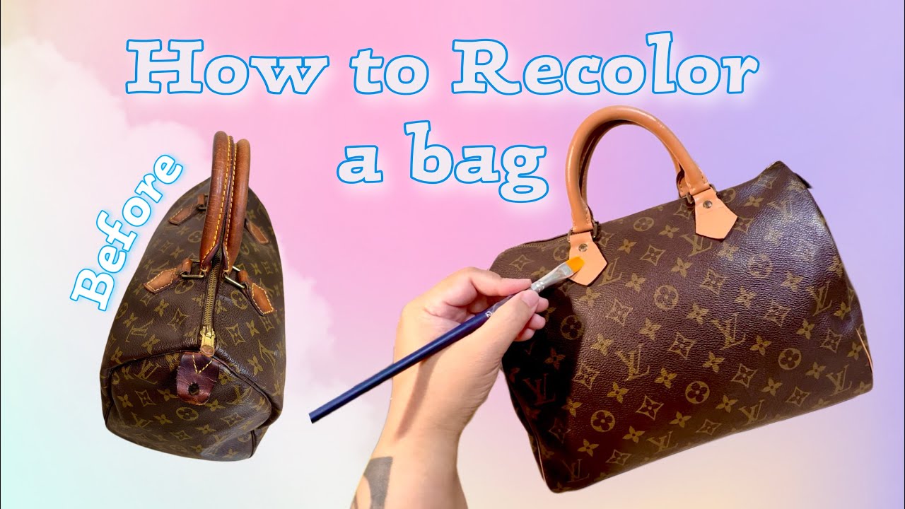 How to recolor a bag tutorial video ( Louis Vuitton bag repair)