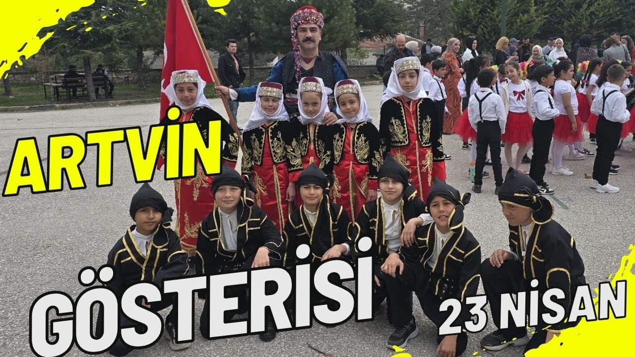 23 Nisan'da Harika Bir Artvin Gösterisi/ Eğitmen ve Öğrenciler Atabarı Nasıl Oynanır?
