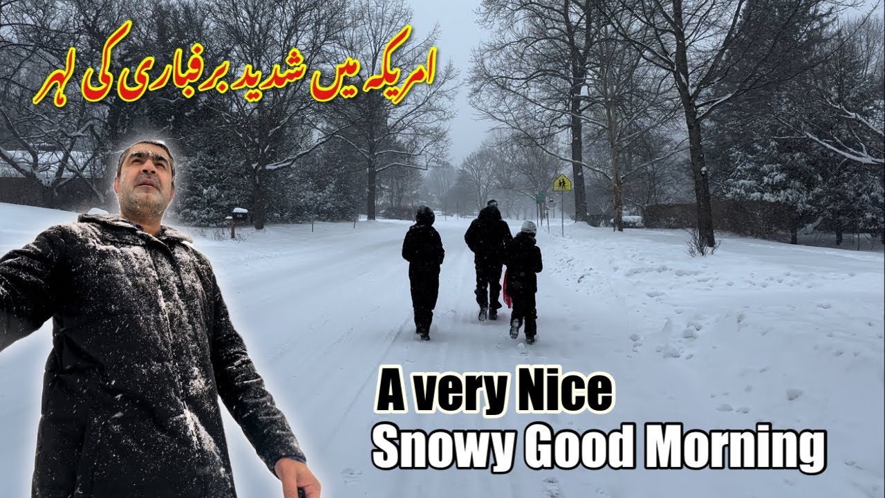A very nice snowy good morning | Walking & Talking Winter Vlog