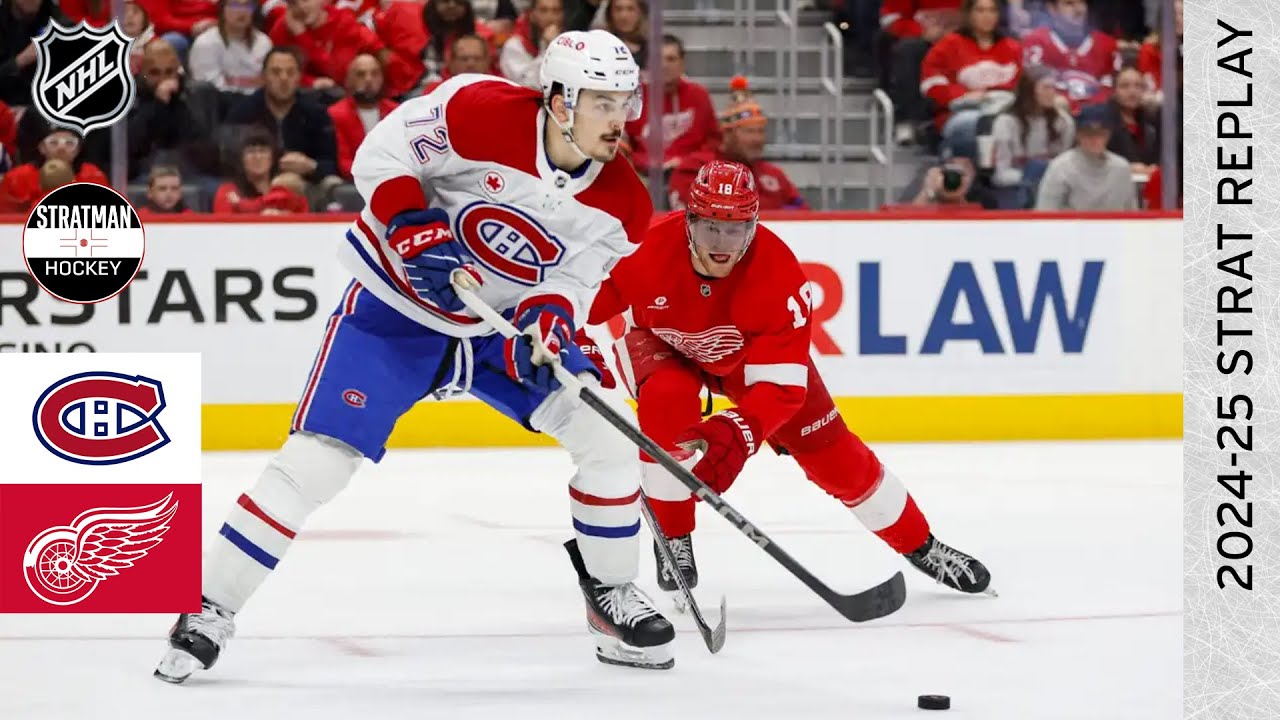 Wild Overtime Finish in Detroit | Canadiens at Red Wings | January 23, 2025 | NHL Strat Replay