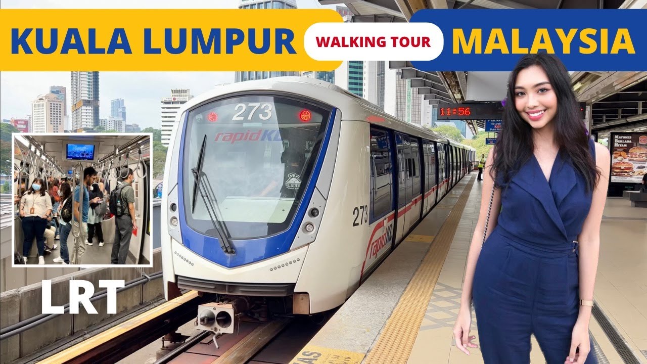 LRT Kuala Lumpur 2023 🇲🇾 Malaysia Subway | Masjid Jamek to Pasar Seni station [4K]