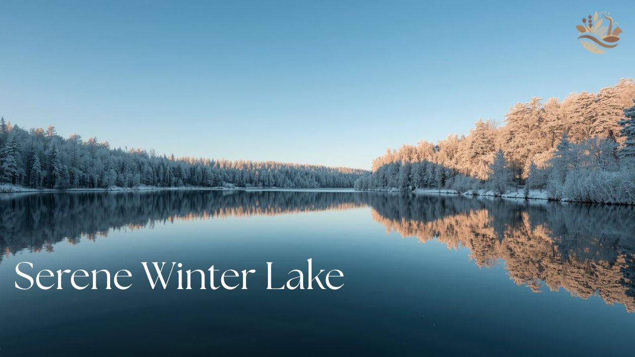 Serene Winter Lake ❄️ Smooth Jazz for Relaxation, Focus & Calm Ambience (4K)