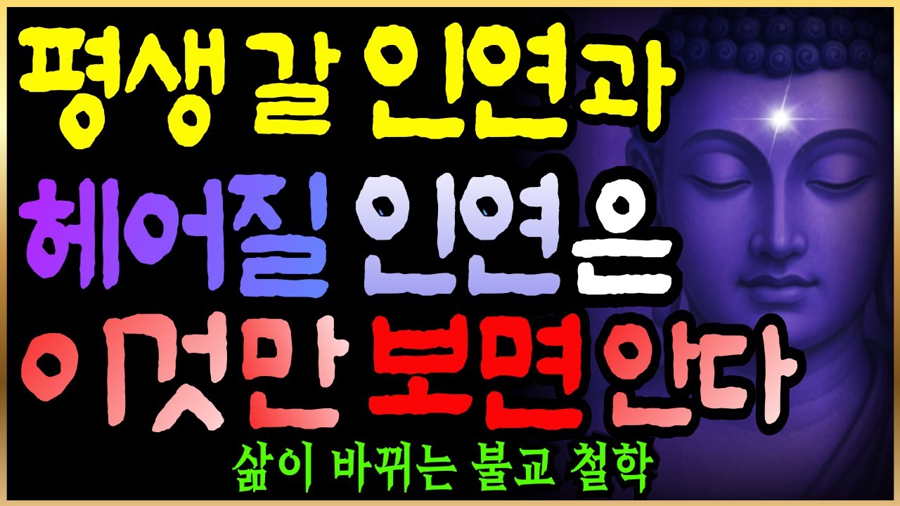 평생갈 인연과 시절인연 구분하는법 | 부처님지혜 | 부처님말씀 | 석가모니 가르침 | 인생조언 |  |불교철학 | 마음챙김 | 오디오북