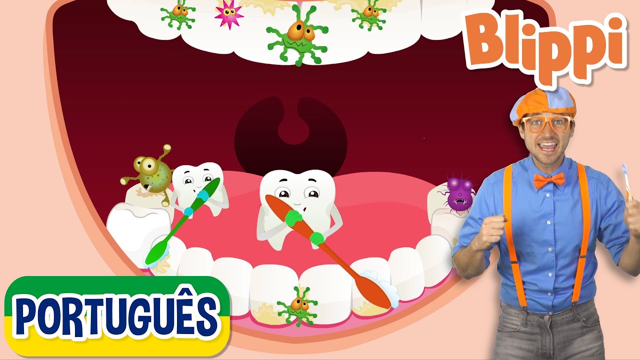 Blippi Português - Escovando os Dentes | aprenda a escovar os dentes + mais Vídeos Educativos
