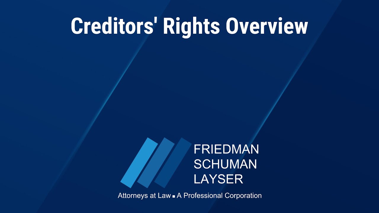 Creditors' Rights Overview - Friedman Schuman Law Firm