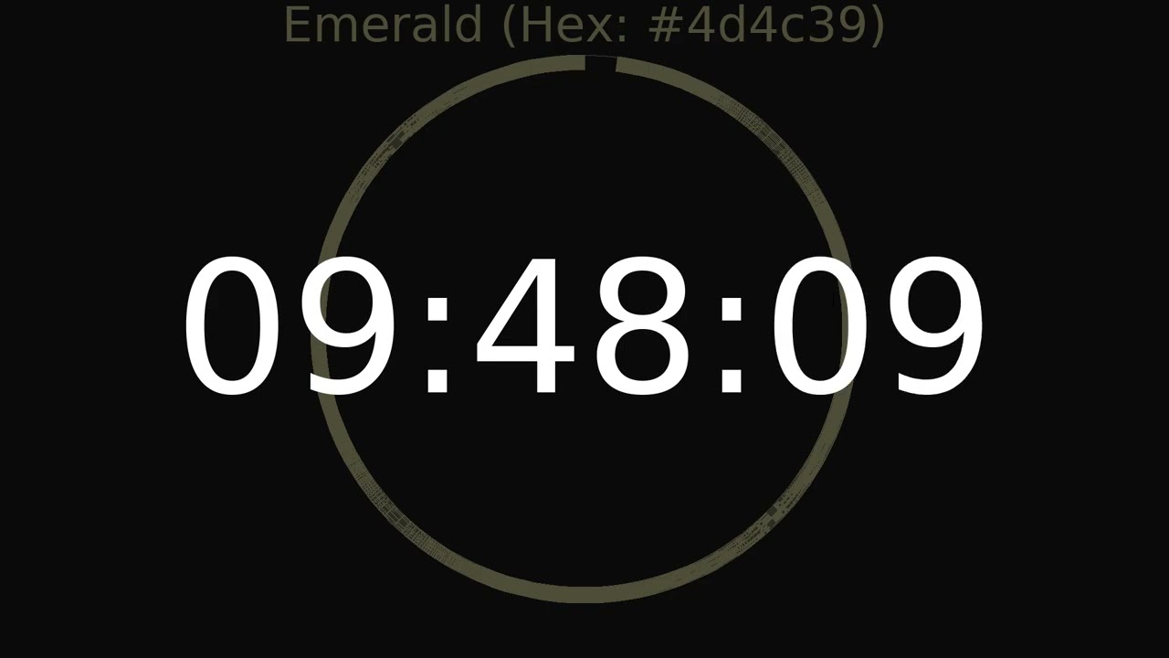 10 Hour Timer | Emerald Colour