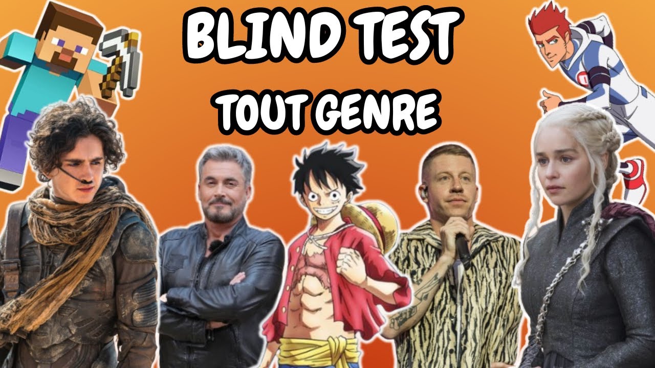 BLIND TEST TOUT GENRE - 70 EXTRAITS (Film, Série, Dessin animé, Anime, Jeux , Émission TV, Musique)