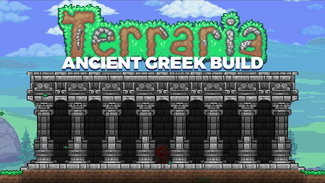 Постройка колонн в греческом архитектурном стиле | Учебное пособие по Terraria 1.4.5!