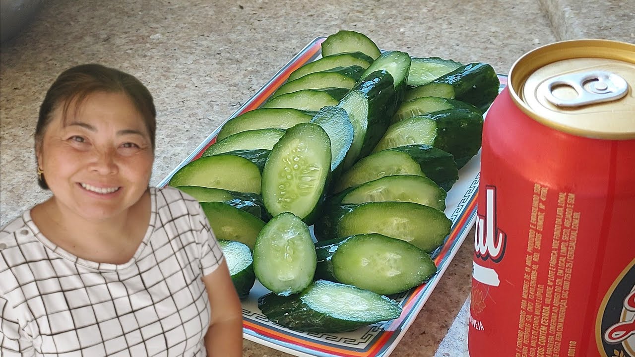 PEPINO NA CERVEJA CONSERVA JAPONESA AGRIDOCE | Hoje fizemos colheita de BARDANAS GOBÔ para congelar