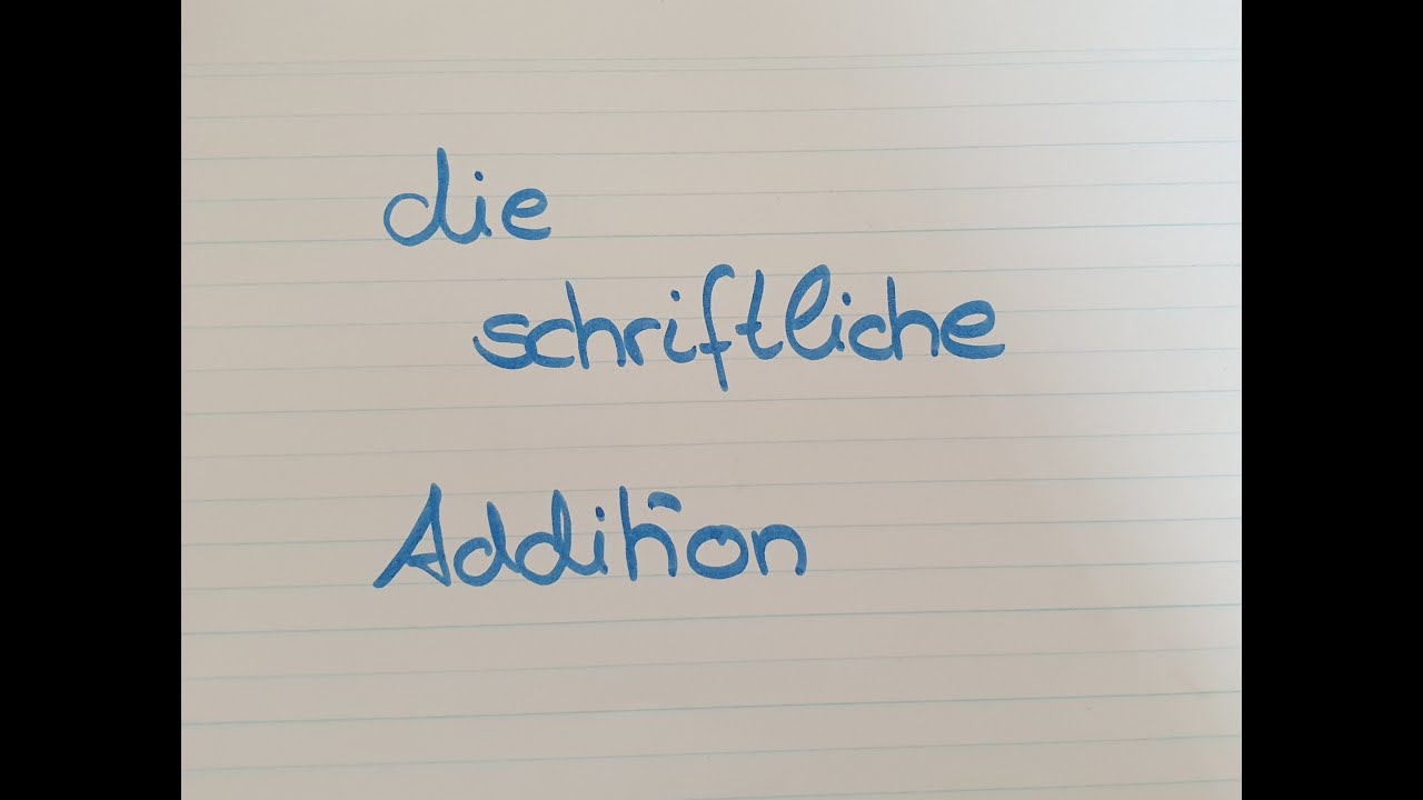 Schriftlich Addition ohne Übertrag