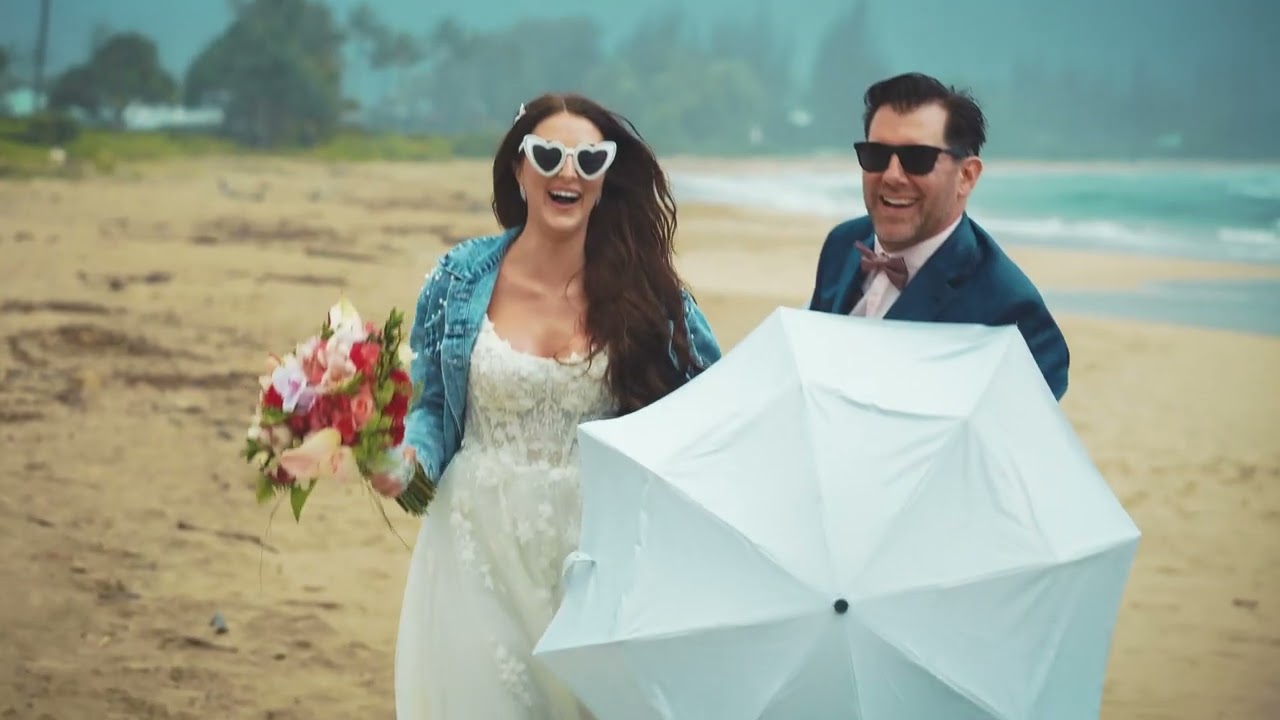 Stacy & Justin Kauai waterfall wedding