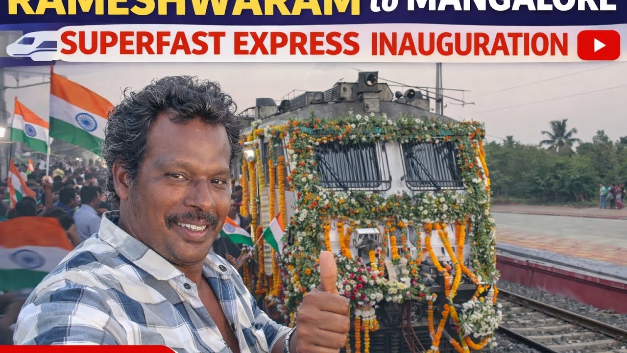 Rameshwaram ( to )Mangalore 💥superfast express 🚅 inauguration💐