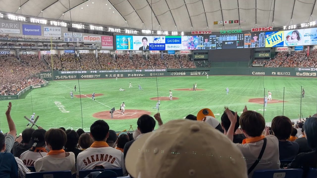 2025/09/13 東京ドーム (巨人－阪神) 5回表途中以降のタイガースの反撃シーンその1: 2点追い上げ