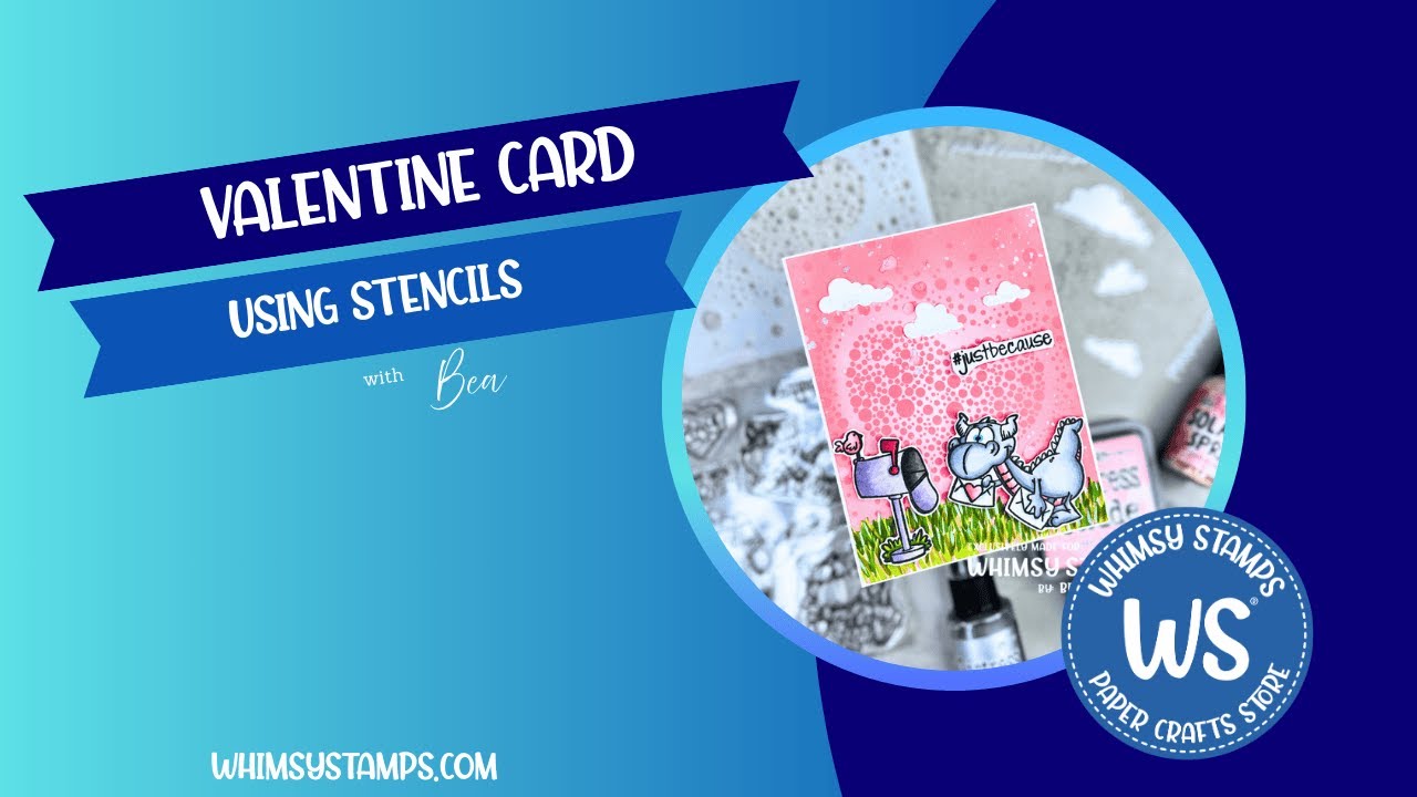 Valentine Card Using Stencil for Your Backgrounds