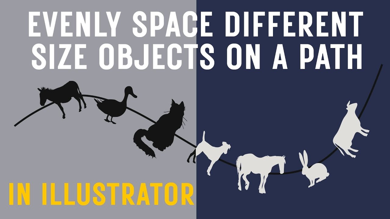 Illustrator: Space Different Size Objects Evenly Along a Path