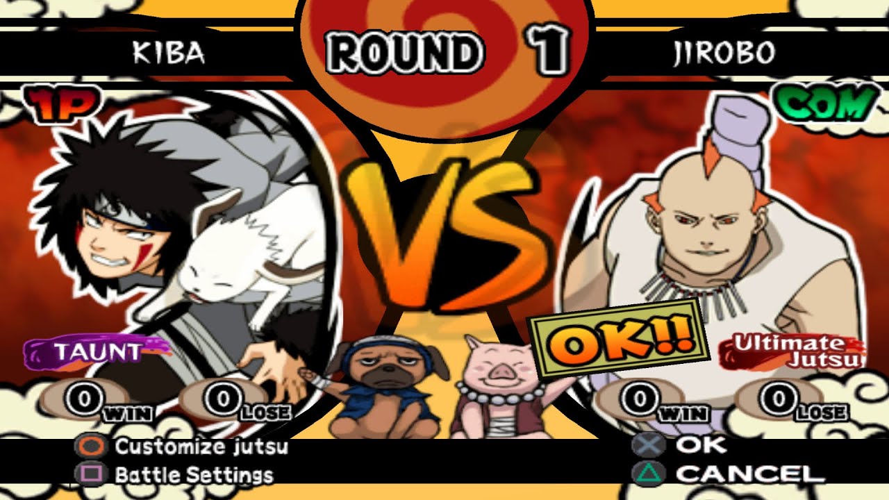 Kiba VS Jirobo (INSANE) - Naruto Shippuden Ultimate Ninja 4