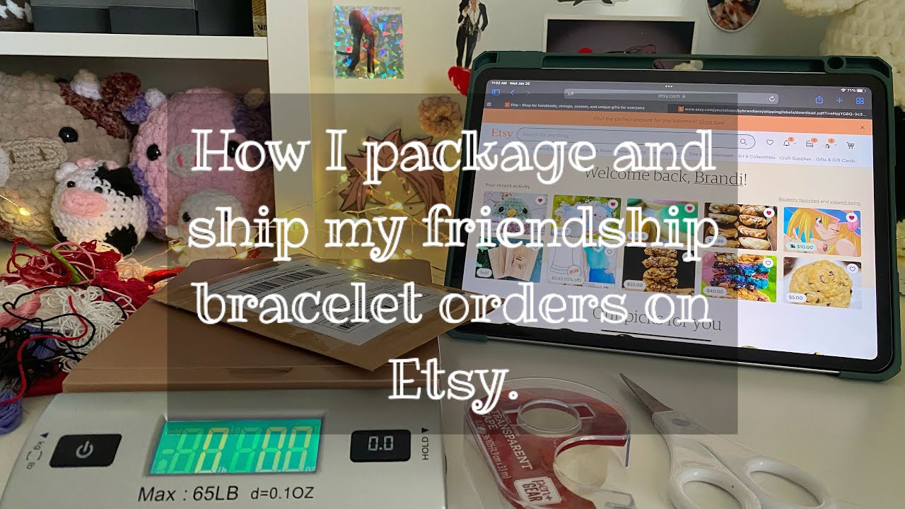 How I package & ship my Friendship Bracelet orders on Etsy