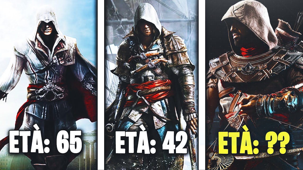 PER QUANTO tempo è VISSUTO ogni ASSASSINO in ASSASSIN'S CREED