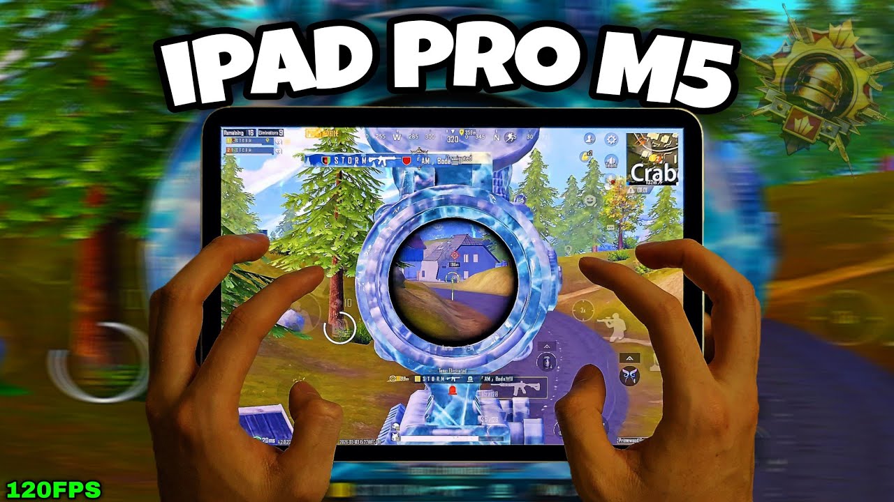 iPad Pro M5 PUBG TEST 120FPS 🔥 HANDCAM GAMEPLAY + FULL GYRO SENSITIVITY 😍 PUBGMOBILE!