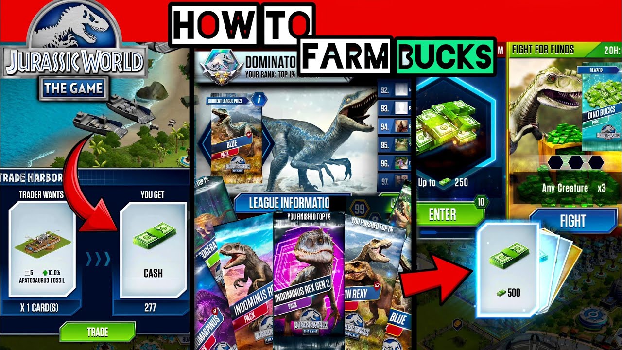 How to Farm Bucks for Every Park Level | Jurassic World: The Game &ndash; HD | JWTG