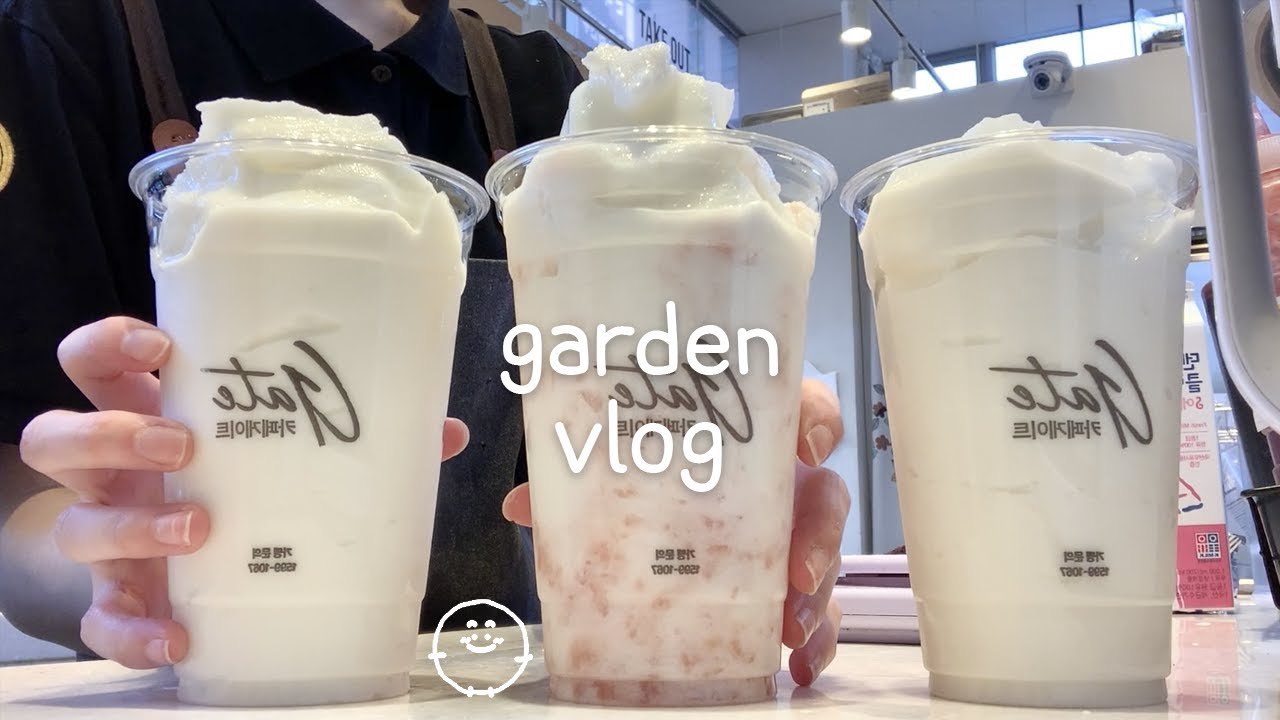 ☁️ 하얀 구름 같은 요거트 스무디 같이 만들어요🌷(sub) | 카페게이트브이로그
