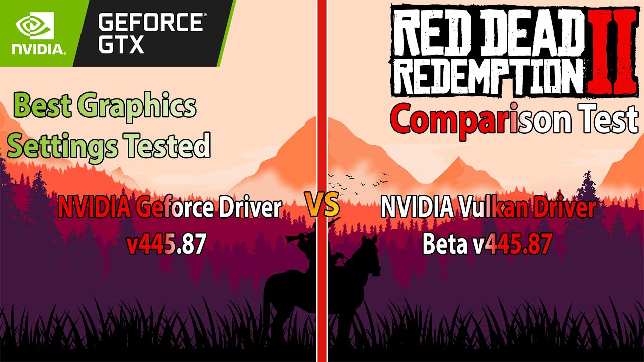 GTX 1060 ~ [v445.87 Vs Vulkan Driver Beta v443.15] ~ RDR2 Comparison Test | Best Settings Tested