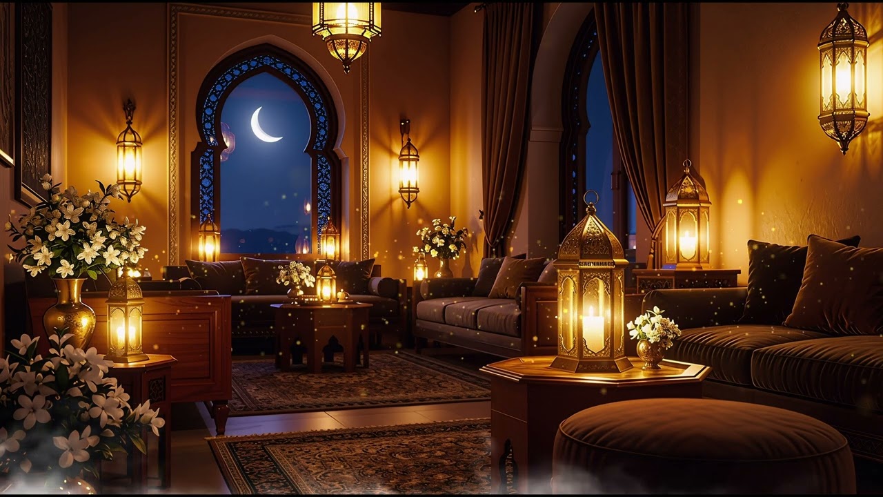 🌙✨ Moonlit Lantern SanctuaryA Golden Night of Tranquility & Sacred Glow in 4K #ramadan #muslim