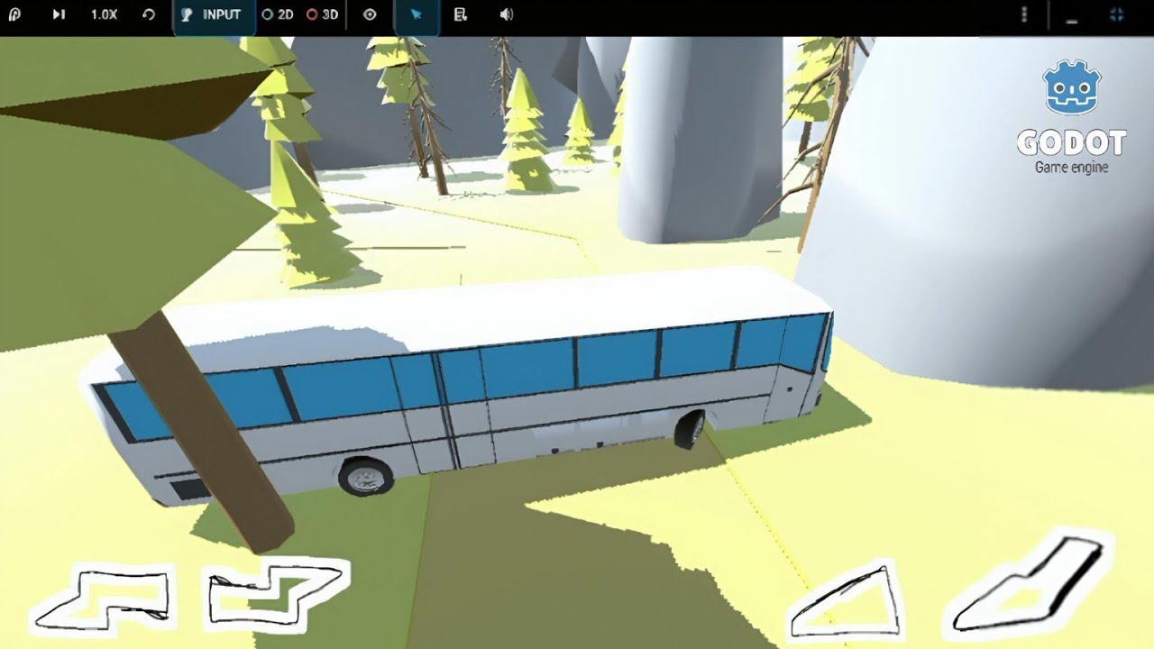 Bus Game made on Phone📱 But in woods |godot