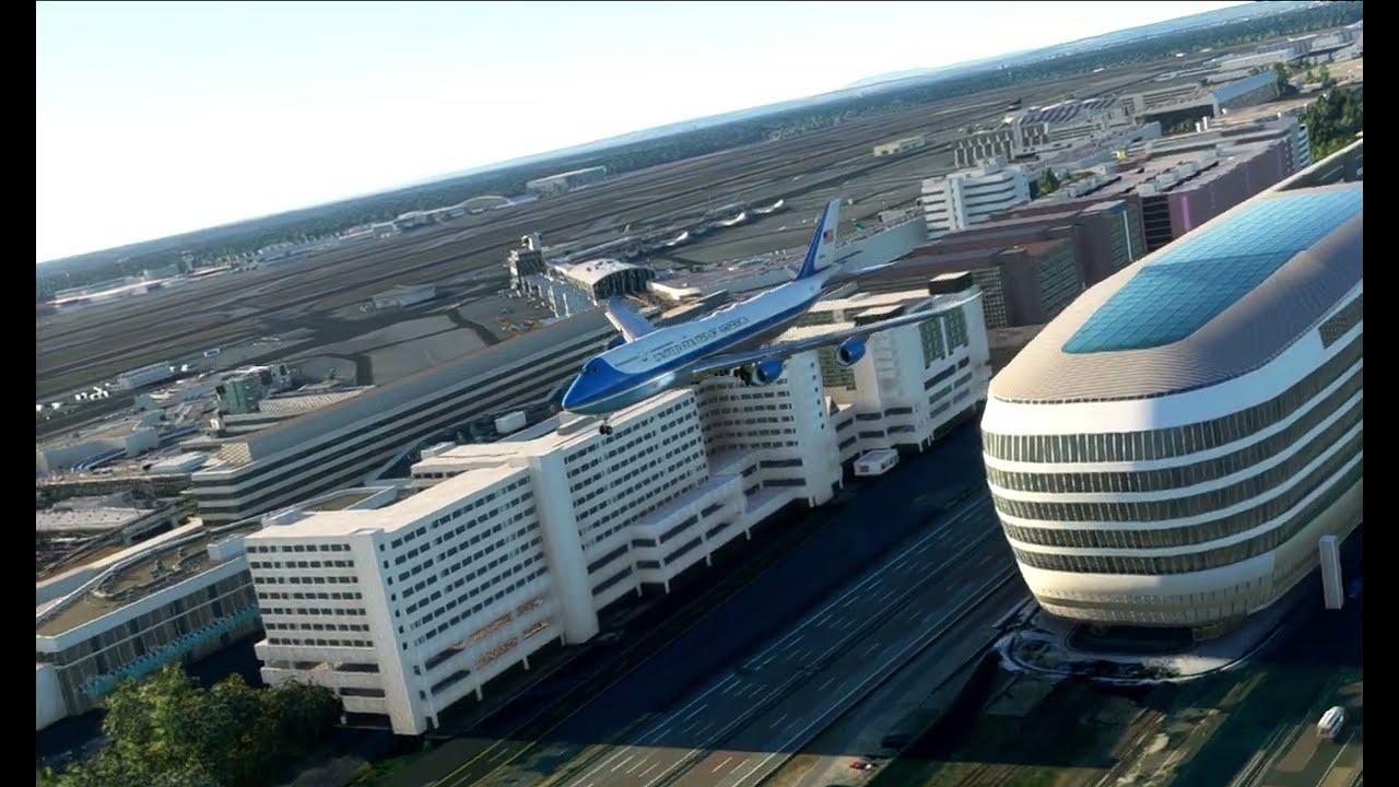 Amazing, super beautifull landing american plane,Frankruth airport,,game